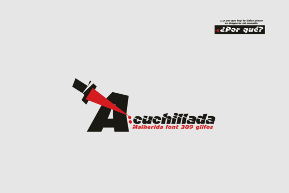A Cuchillada: A Bold and Slashed Typeface for Crafters
