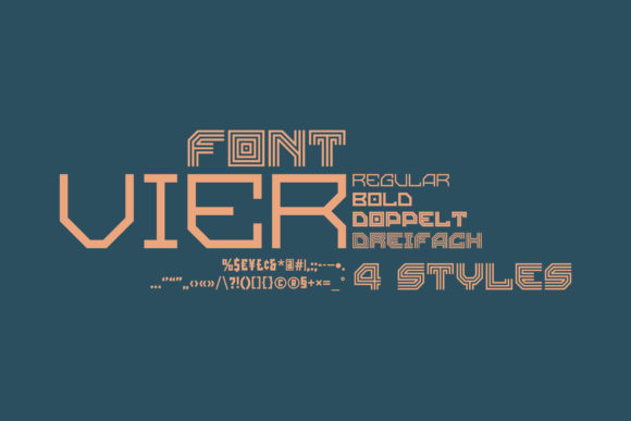 Discover Vier: A Robotic Styled Display Typeface for Modern Publishing