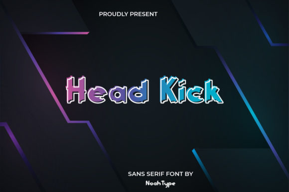 Head Kick: A Futuristic Display Font for Crafters