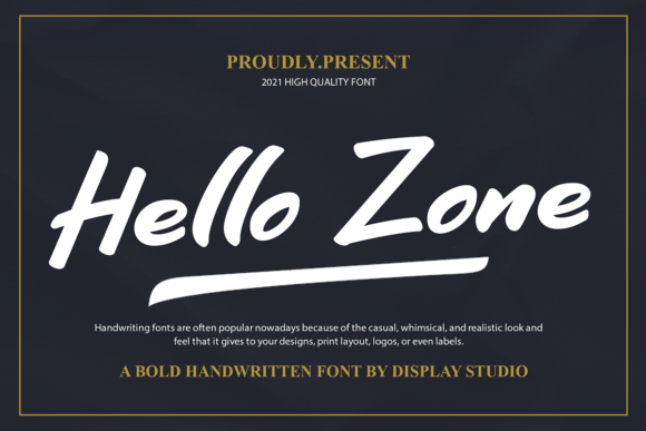 Hello Zone: A Bold Handwritten Font for Web Design