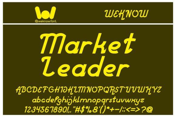 Market Leader: A Modern Display Font for Digital Creators