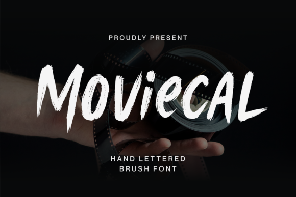 Moviecal: A Cool, Brushed Display Font for Modern Web Design