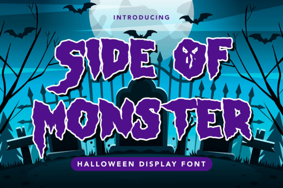 Side of Monster: A Spooky Display Font for Creative Campaigns