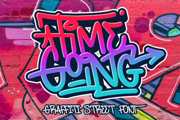 Timegoing: A Bold Graffiti Street Display Font for Dynamic Campaigns